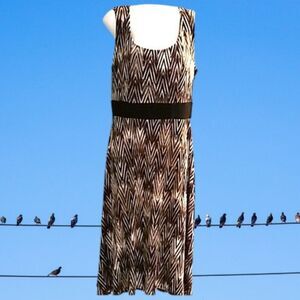 Perceptions Figure Flattering A Line Midi Dress Size Large